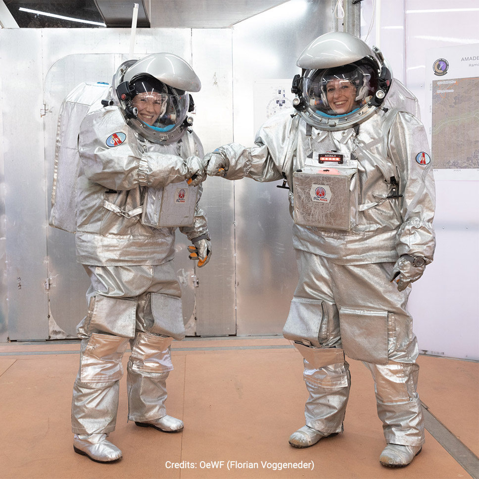 Two women analog astronauts.