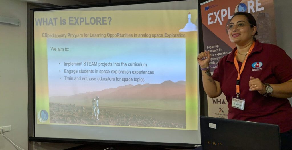 Seda Ozdemir-Fritz presenting EXPLORE