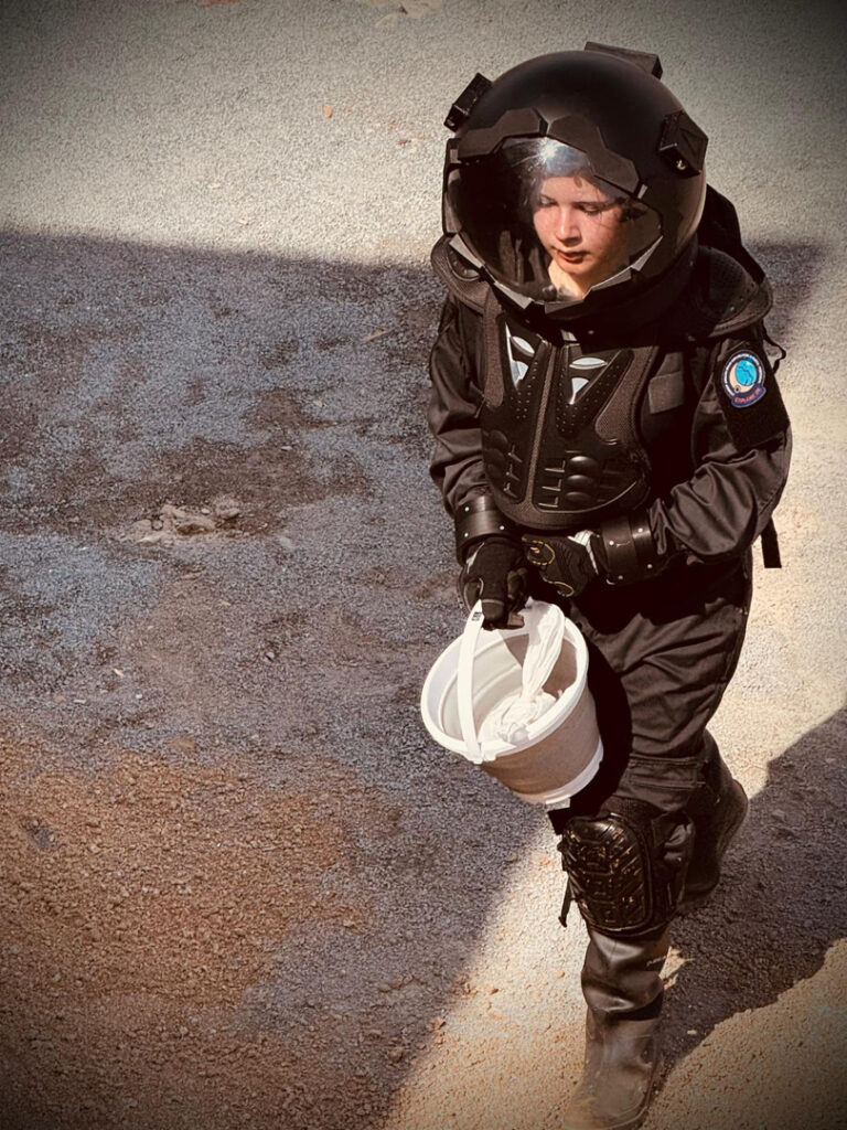 EVA - Collecting soil samples