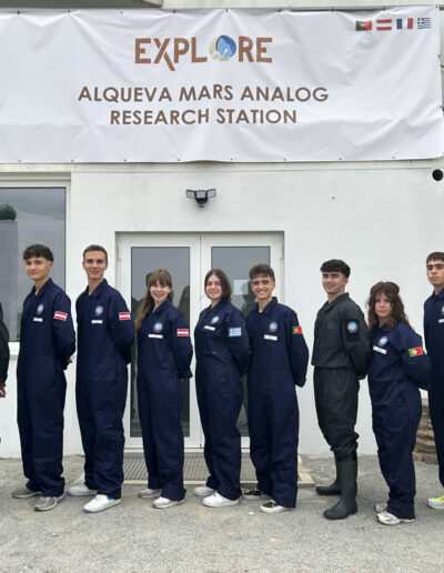 Students in front of the Alqueva Mars Analog Research Station