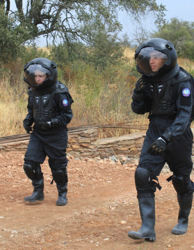 Patrícia and Nestoras during the first EVA