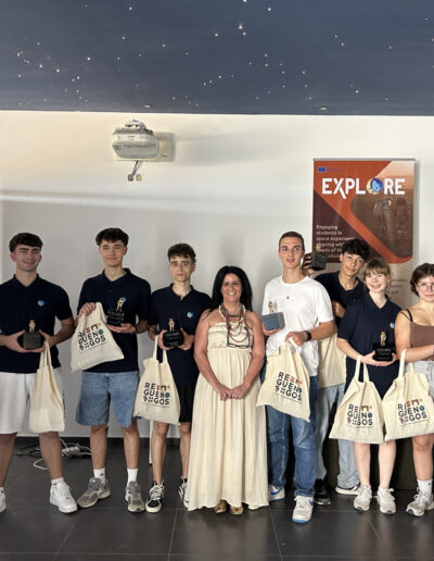 Students with Marta Prates, the Mayor of Reguengos de Monsaraz