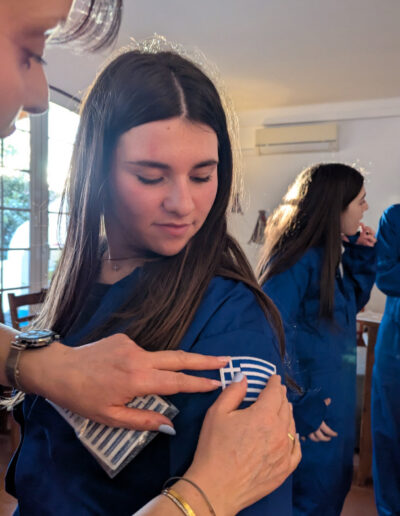 Preparing the mission uniform