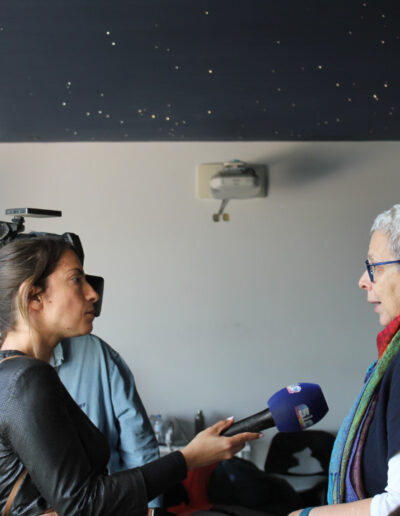 Rosa Doran being interviewed by SIC