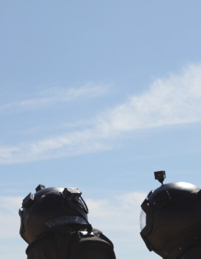 Two analog astronauts under one sky